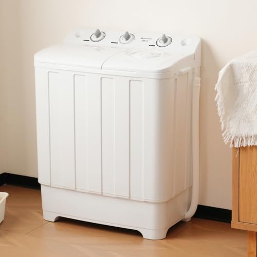 Kennkari 二槽式洗濯機 洗濯7kg/脱水槽5.5kg 大容量 二層式洗濯機 2槽式 2層 縦型 上開き 布団 節電 タイマー機能 ラスチック槽 部屋干し まとめ洗い 一人暮らし コンパクト 家庭用 家電 新生活 白 (B型ホワイト：洗濯7kg/脱水槽5.5kg)